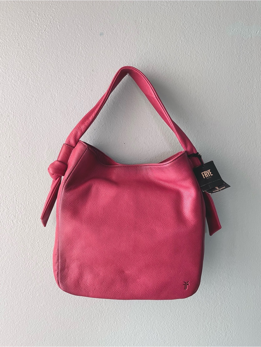 Frye | Cupid Red Leather Nora Knotted Hobo Bag